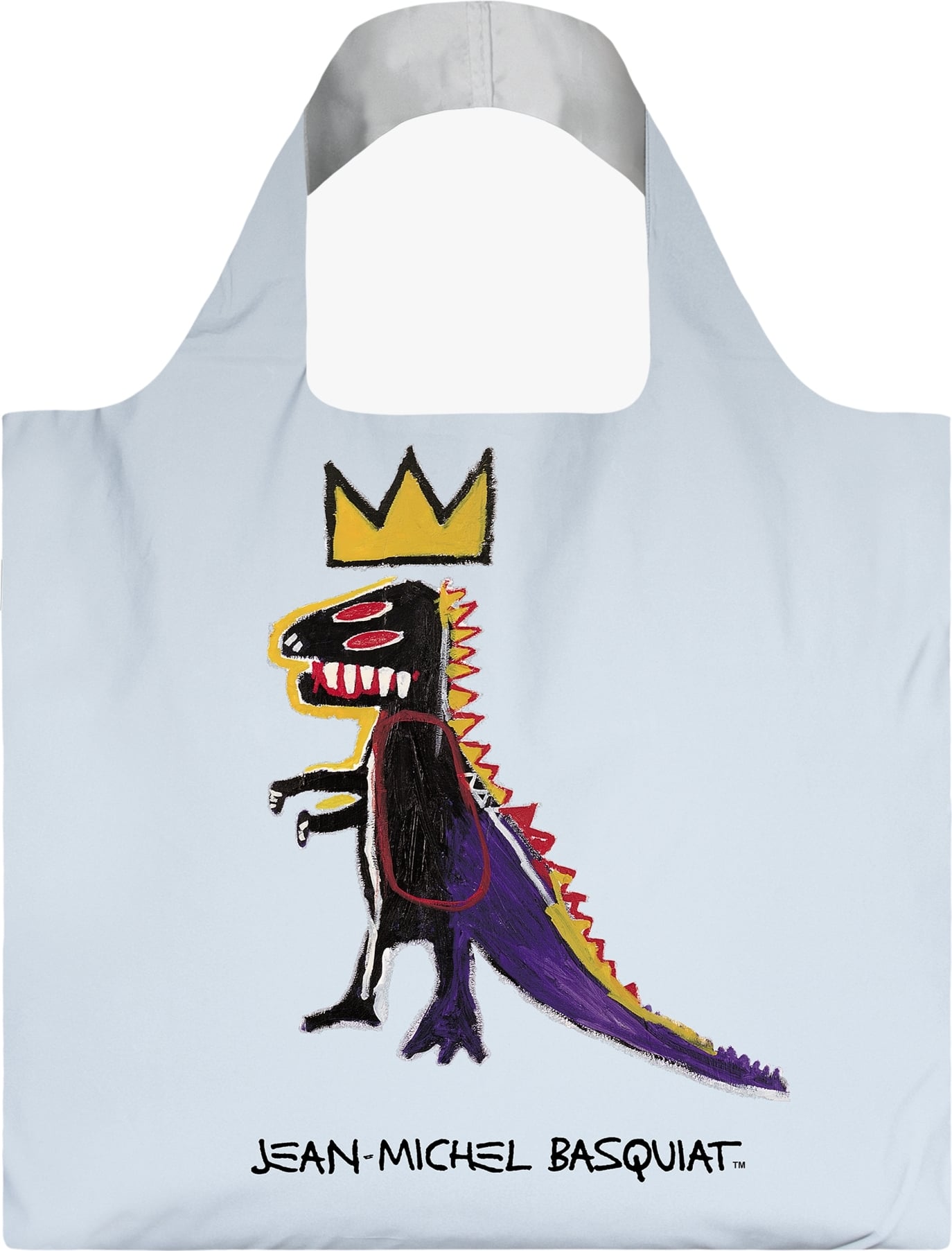 LOQI Museum Jean Michel Basquiat Pez Dispenser Tasche, silber, mit reflektierender Beschichtung