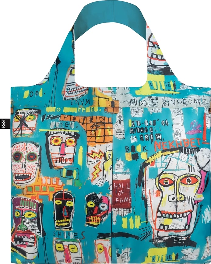 LOQI Museum Jean Michel Basquiat Skull Recycled Bag