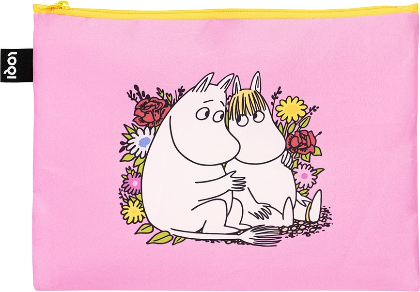 LOQI Museum Pochettes recyclées, motif Moomin, Lot de 3