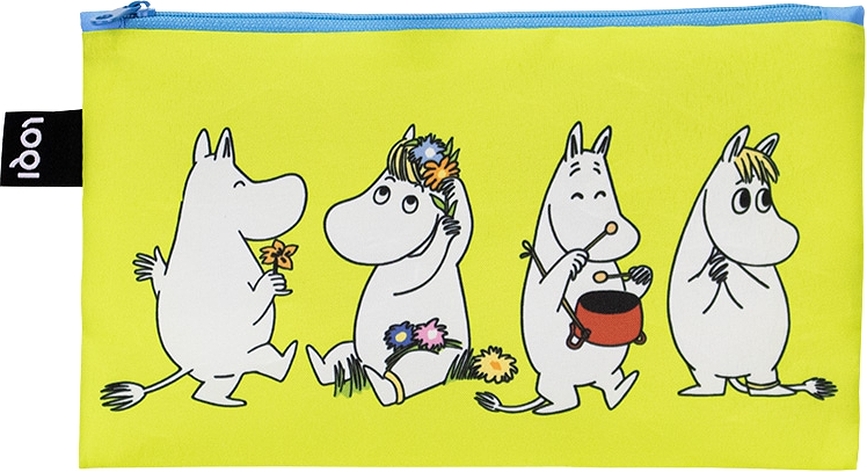 LOQI Museum Pochettes recyclées, motif Moomin, Lot de 3