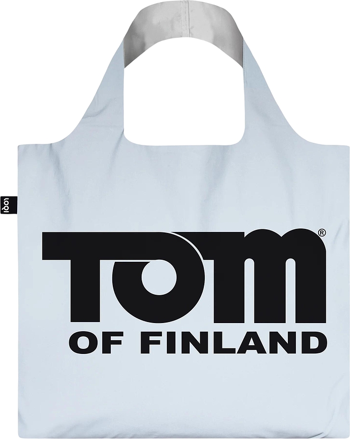 Loqi Museum Tom of Finland Tasche weiß-silber mit Beschichtung