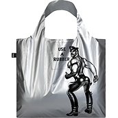 Loqi Museum Tom of Finland Use a Rubber Bag metallic silver with coating