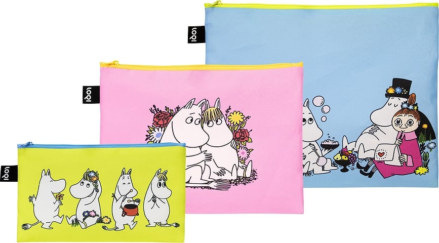 LOQI Museum Torbice reciklirane Mumini 3 kom.