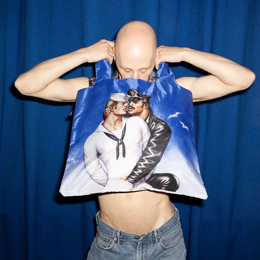 LOQI Museum Τσάντα, Rachel Ruysch Νεκρή Φύση με Λουλούδια σε Μαρμάρινη Επιφάνεια, ανακυκλωμένη