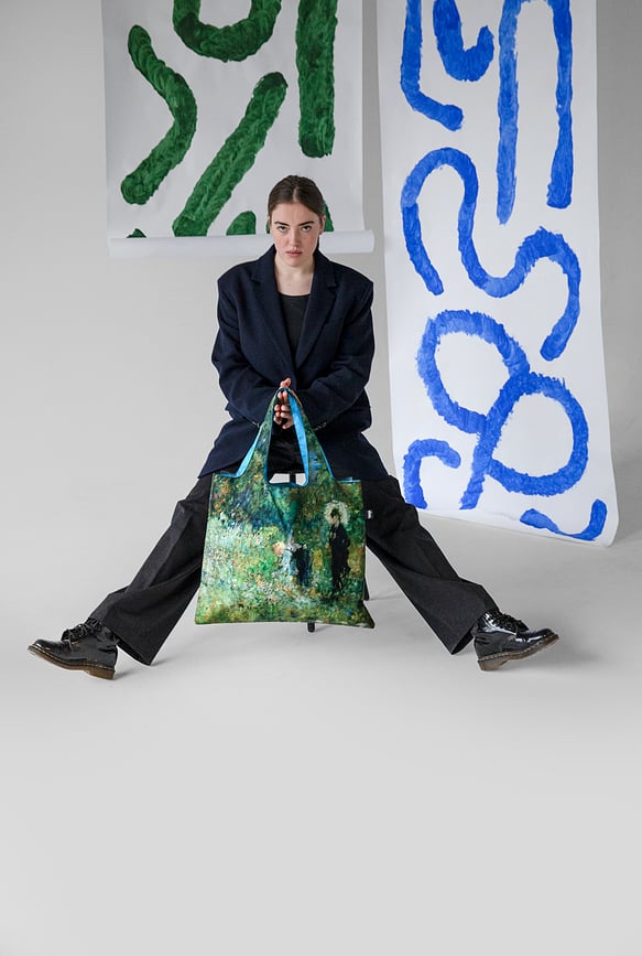 LOQI Museum Τσάντα, Rachel Ruysch Νεκρή Φύση με Λουλούδια σε Μαρμάρινη Επιφάνεια, ανακυκλωμένη