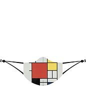 Loqi Piet Mondrian Composition with Red, Yellow, Blue Protective mask