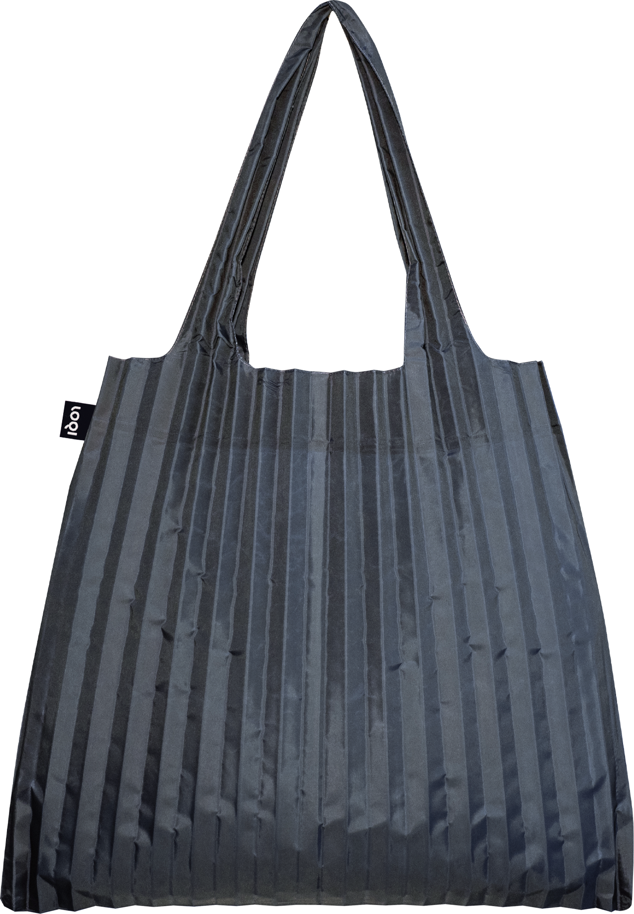 Einkaufstrolley, Einkaufstasche und Einkaufskörbe Loqi Plissierte Tasche, Dunkelgrau