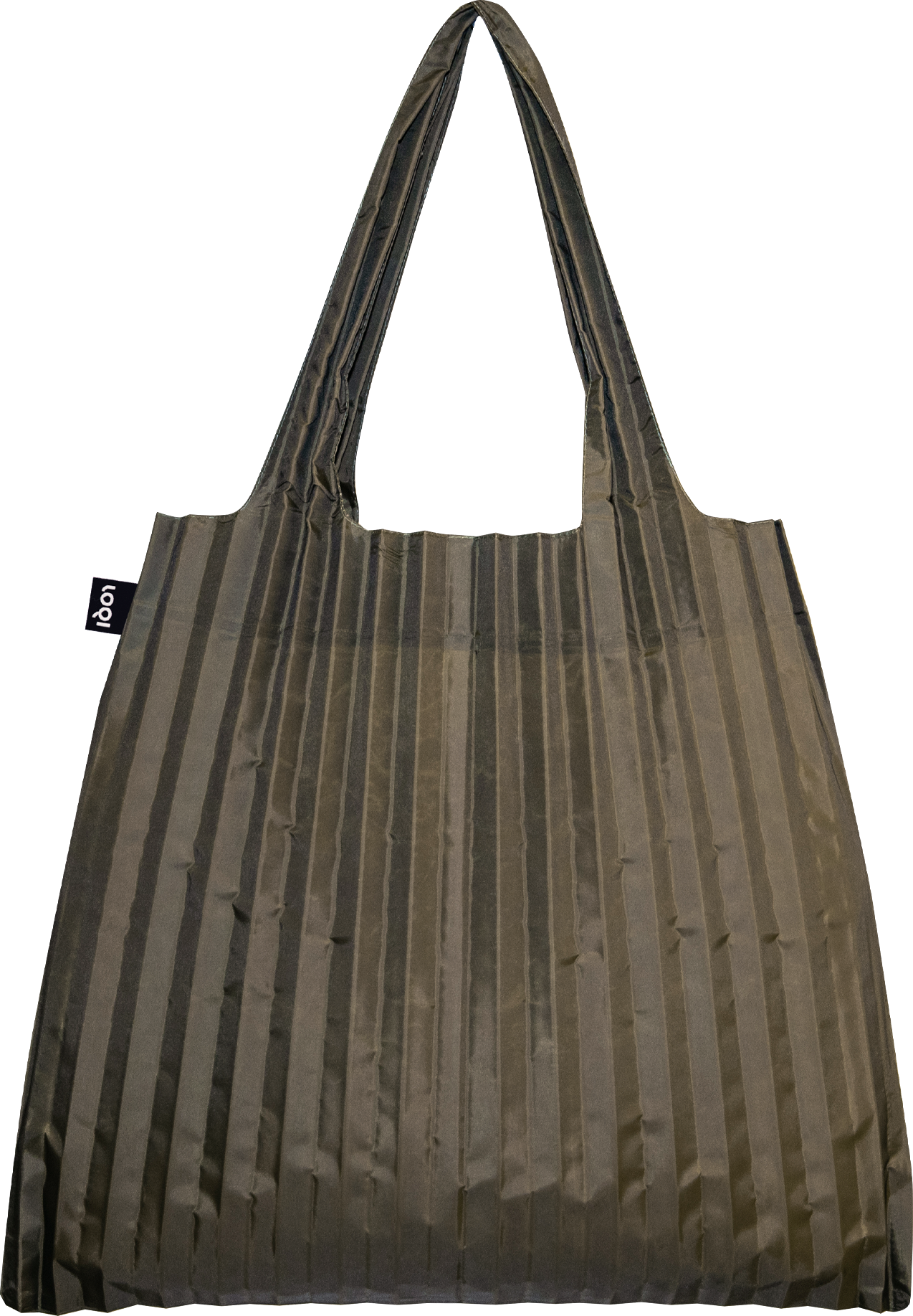 LOQI Plissierte Tasche, olivgrün