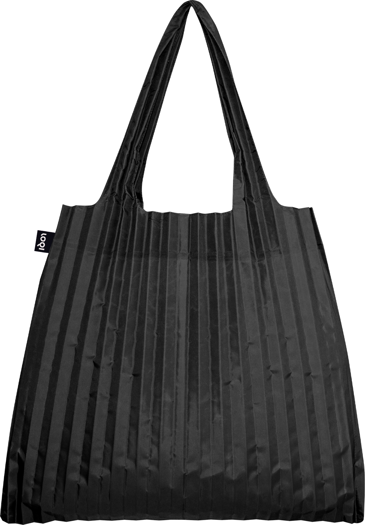 Einkaufstrolley, Einkaufstasche und Einkaufskörbe Loqi Plissierte Tasche, Schwarz