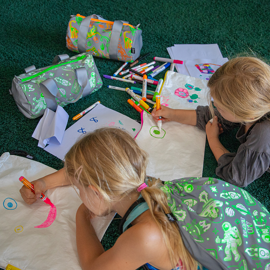 LOQI Tyvek Neon Pochettes, Lot de 3