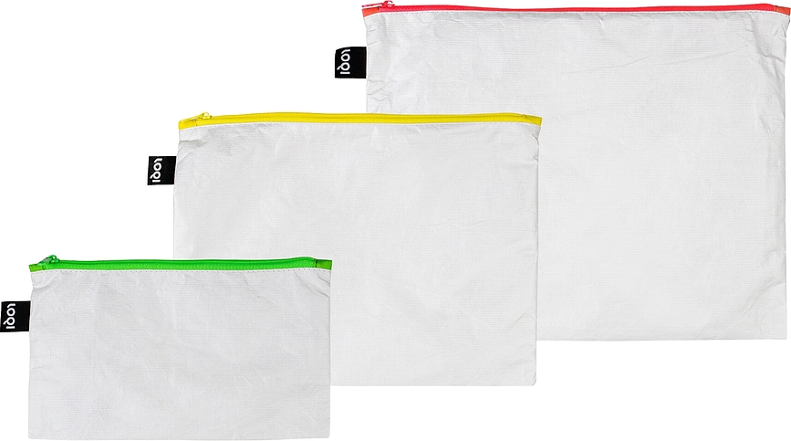 LOQI Pochettes en Tyvek, Lot de 3
