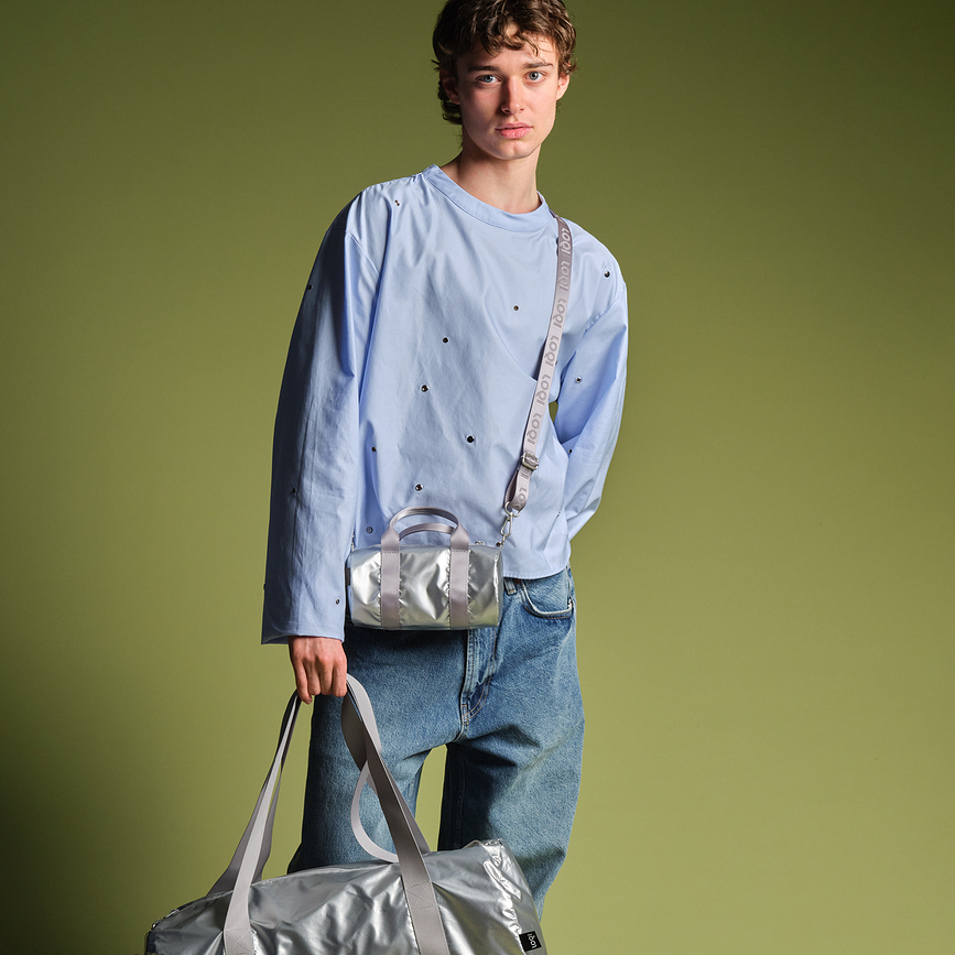 LOQI Weekender Metallic Sac, or rose