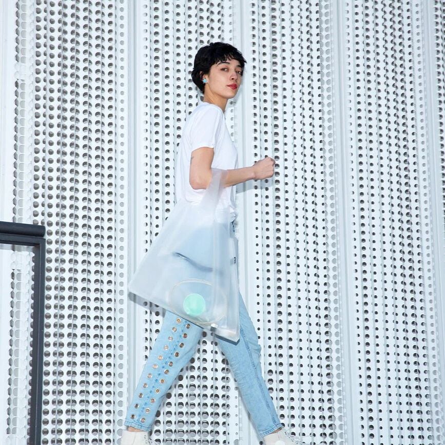 LOQI Torba Transparent, mlečna, iz recikliranega materiala