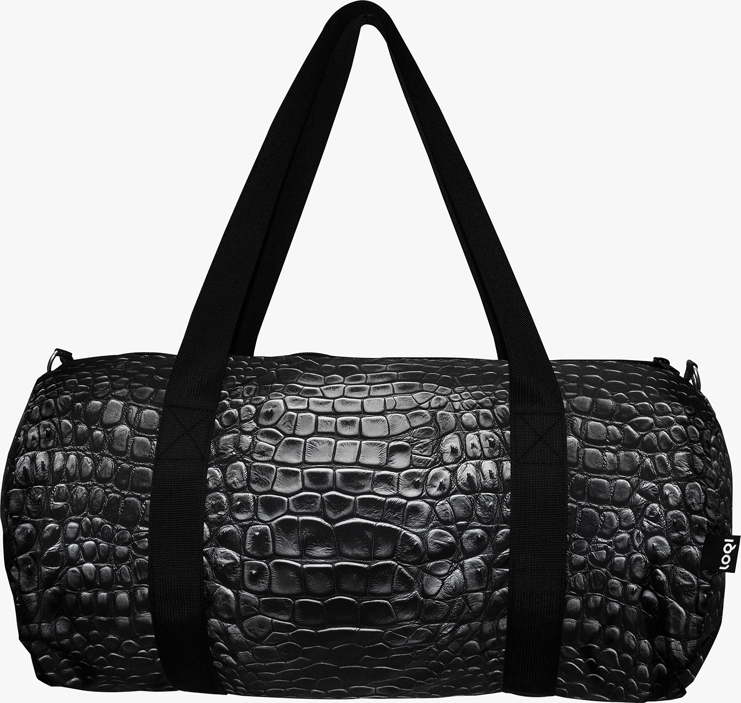 LOQI Weekender Artist Crocodile L Tasche, schwarz, recycelt