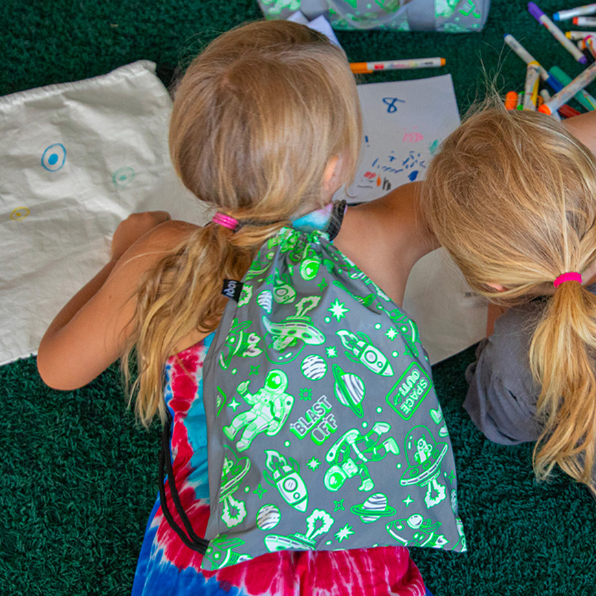 LOQI Weekender Classic Art mini Torba, z odsevno prevleko