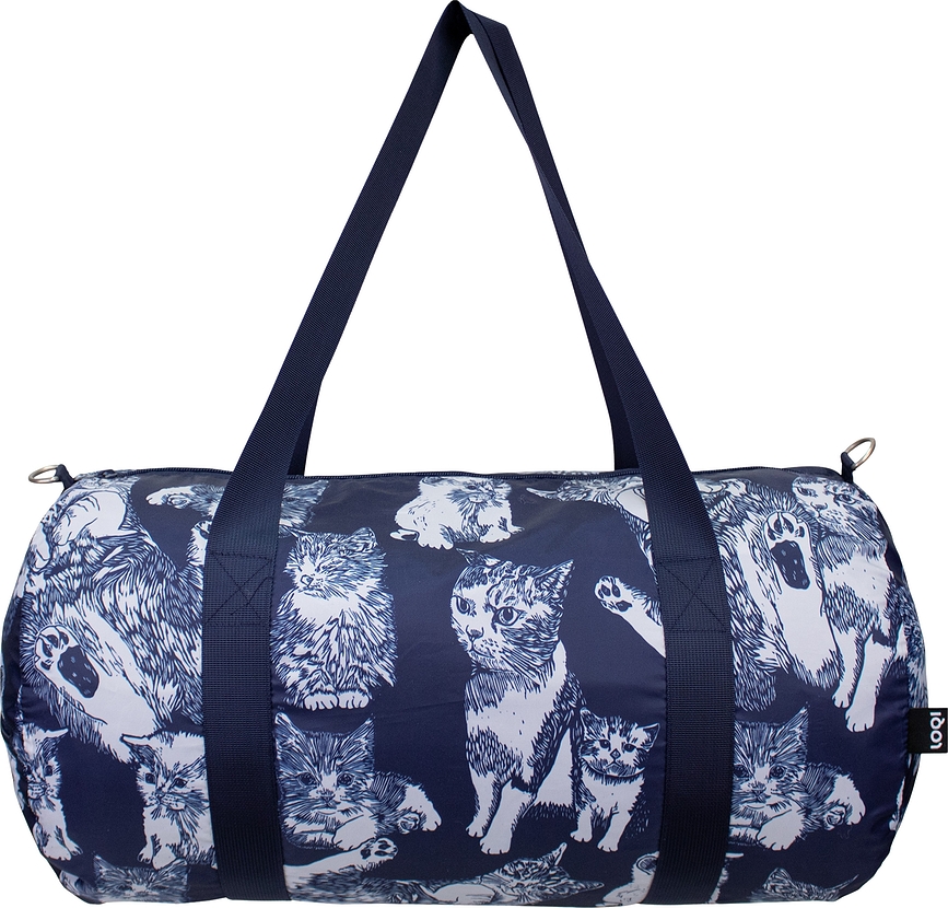 Loqi Weekender Artist Red Poppy Bee Bag cats recycled