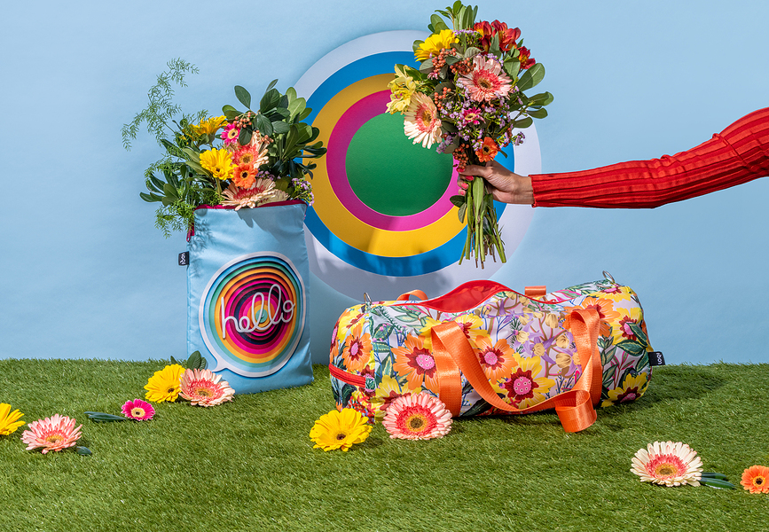 LOQI Weekender Artist Kirsten Nangala Egan Water Dreaming Torba reciklirana plava