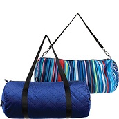 Loqi Weekender Bag quilted blue two-piece