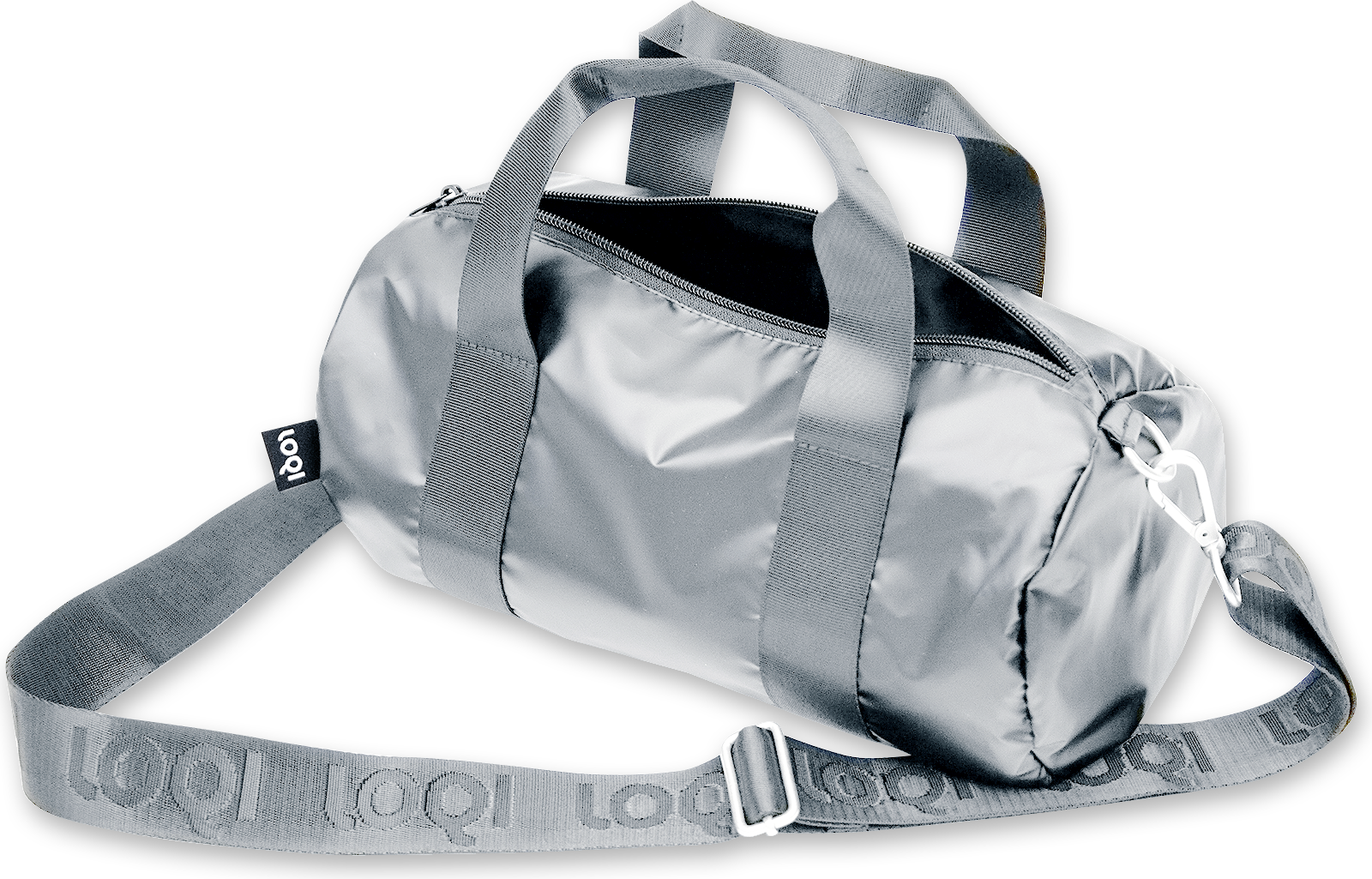 LOQI Weekender Fashion Metallic M Reisetasche, silberfarben