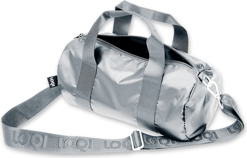 LOQI Weekender Fashion Metallic Potovalna torba, velikost M, srebrna