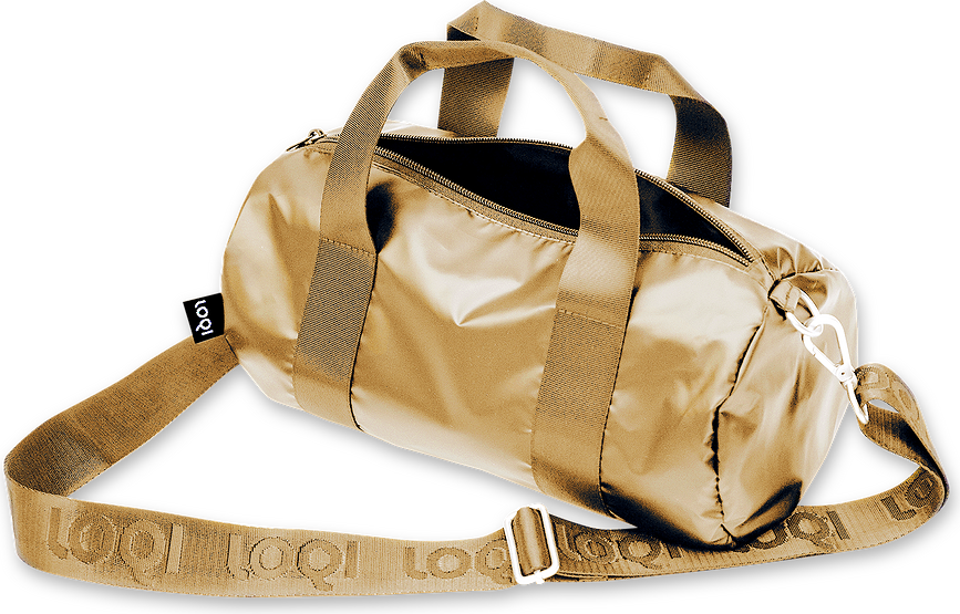 LOQI Weekender Fashion Metallic Potovalna torba, velikost M, zlata