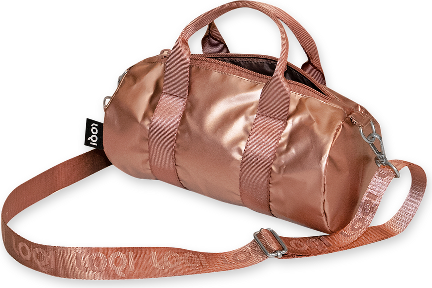 LOQI Weekender Fashion Metallic S torba, rožnato zlata