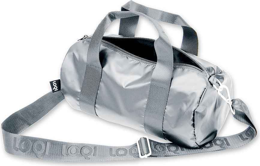 Loqi Weekender Fashion Metallic Sac de voyage taille M, argenté