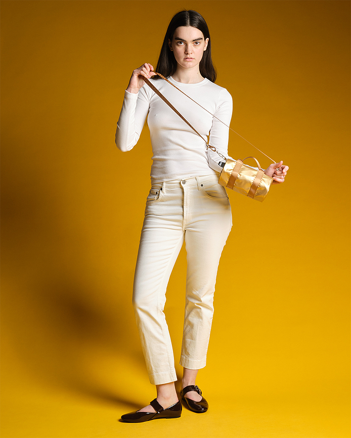 LOQI Weekender Fashion Metallic Τσάντα, S, μεταλλική, μαύρη