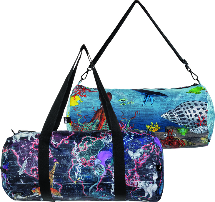 Loqi Weekender Kristjana S Williams Interiors World Map & Reef Tasche S doppelseitig