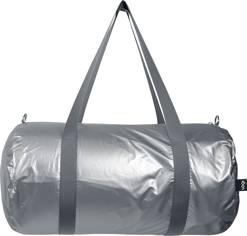 LOQI Weekender Metallic Sac, argenté, en matériaux recyclés