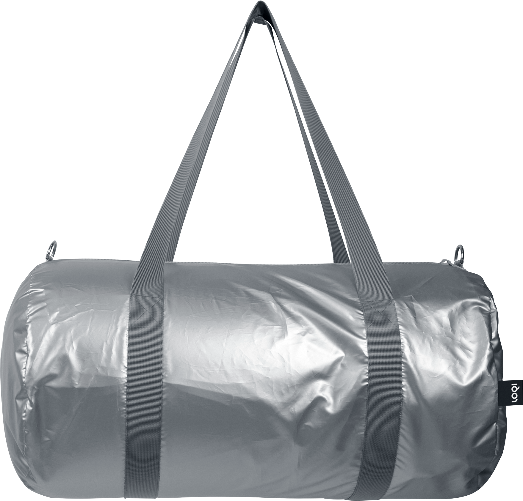 LOQI Weekender Metallic Tasche, silber, recycelt