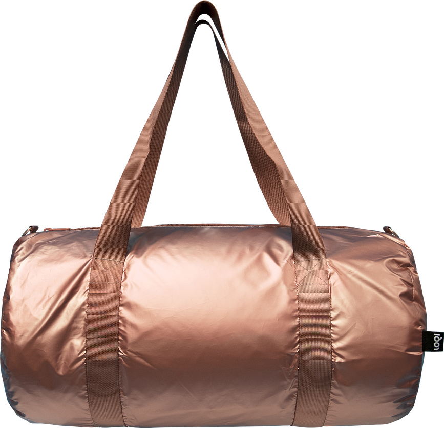 LOQI Weekender Metallic Τσάντα, ανακυκλωμένη, ροζ χρυσό