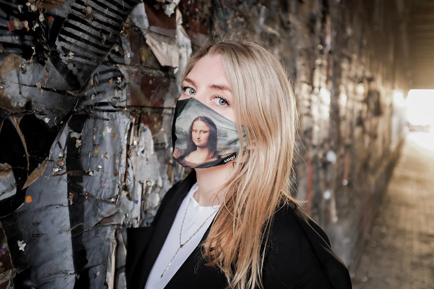 Mascarilla Higiénica LOQI, diseño Katsushika Hokusai The Great Wave