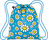 Mochila LOQI Smiley Flowers, azul