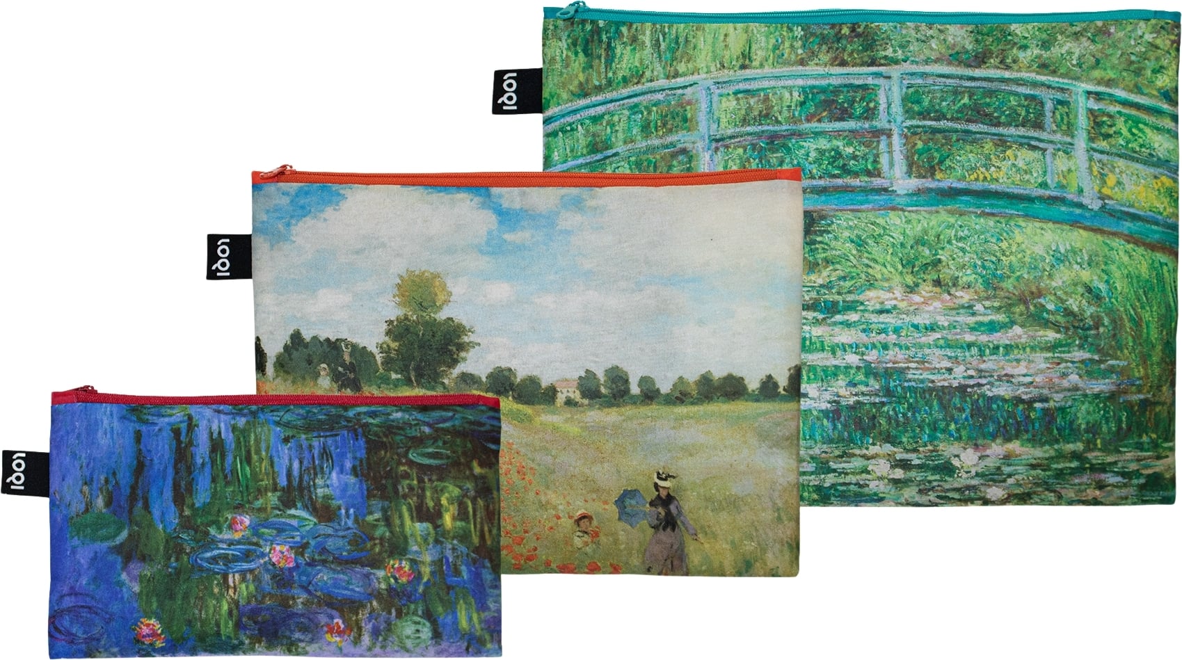 Museum Claude Moonet Unterarmtaschen recycelt 3 St.