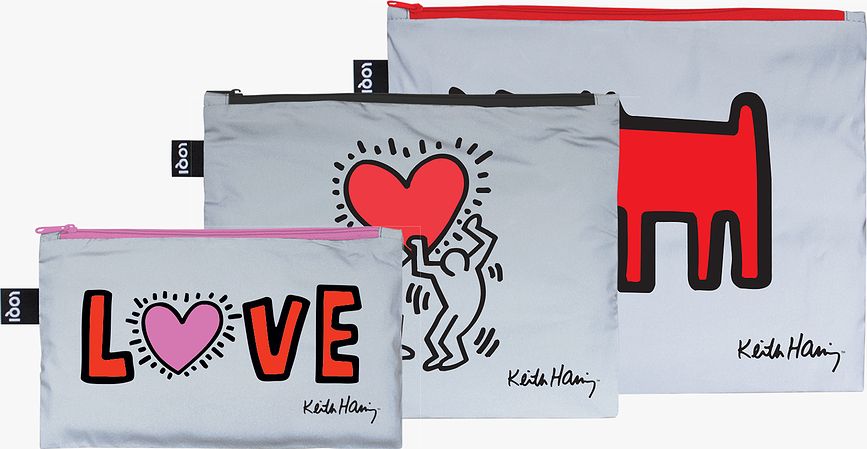 Museum Keith Haring Σετ τσαντάκια με ανακλαστική επίστρωση, 3 τμχ