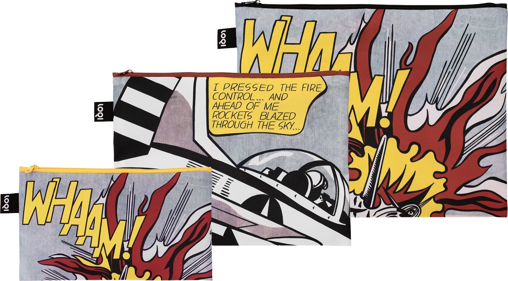 Museum Roy Lichtenstein Unterarmtaschen recycelt 3 St.