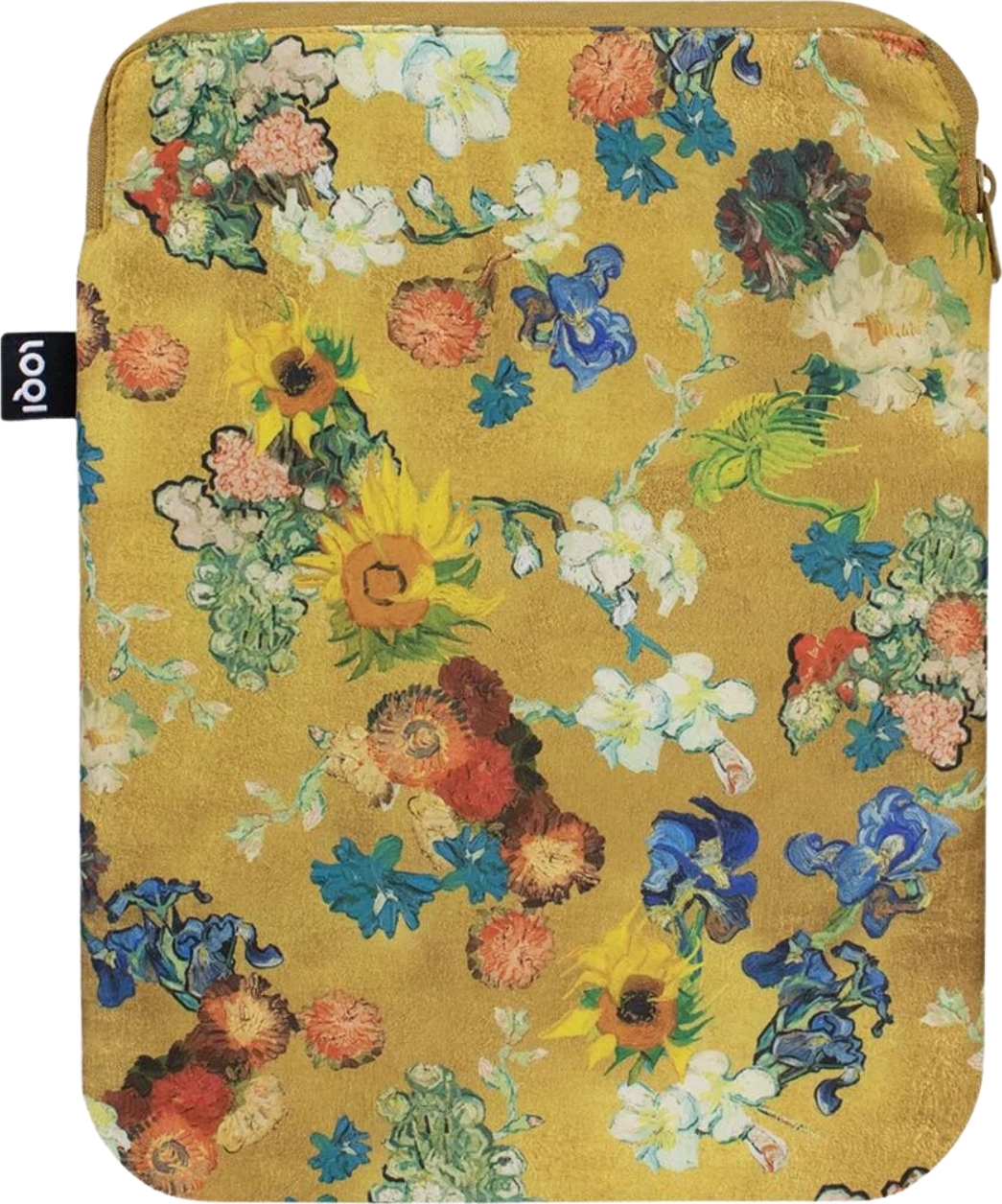 Museum Vincent van Gogh Flower Pattern Laptopetui 24 x 33 cm goldfarben recycelt