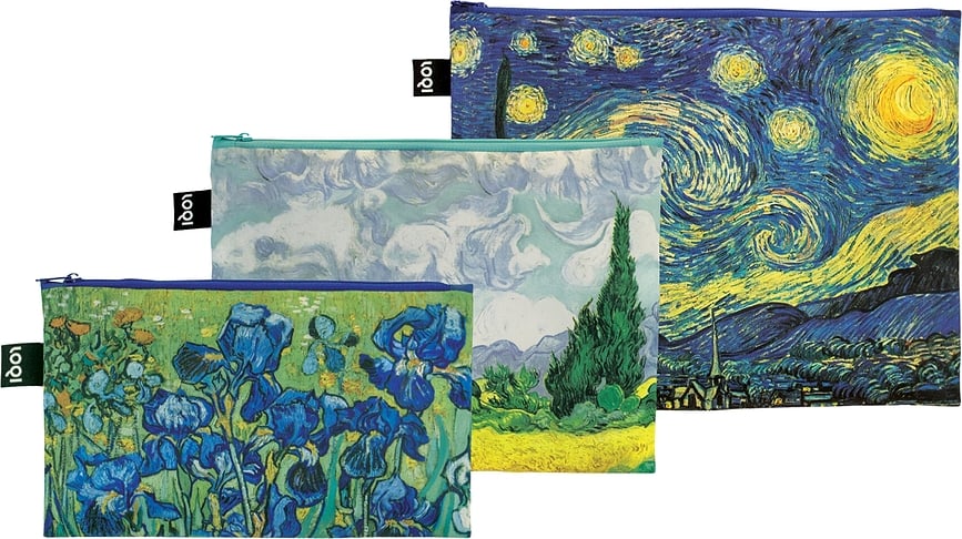 Museum Vincent van Gogh Pochettes en matière recyclée, Lot de 3
