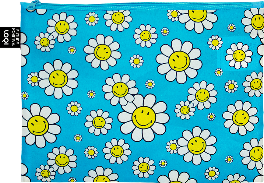 Neceseres LOQI Artist Smiley de material reciclado, 3 unidades