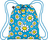 Рюкзак LOQI Smiley Flowers, синій