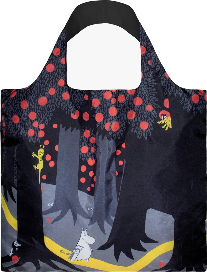 Sac LOQI Artist Moomin 'Forest' noir recyclé