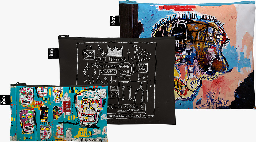 Sachets Museum Jean-Michel Basquiat Untitled en matière recyclée, lot de 3