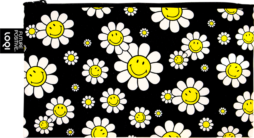 Σακουλάκια καλλυντικών LOQI Artist Smiley από ανακυκλωμένα υλικά, 3 τμχ