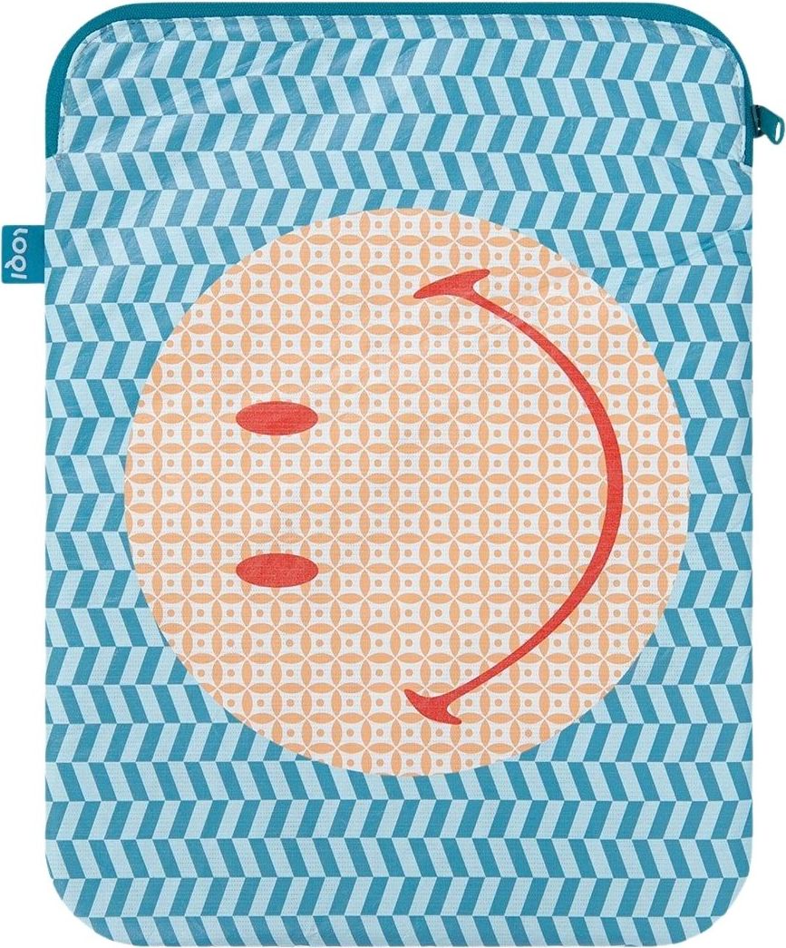 Smiley Laptopetui 26 x 36 cm mit geometrischem Muster