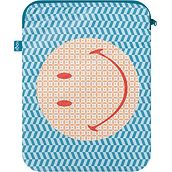 Smiley Laptopetui 26 x 36 cm mit geometrischem Muster