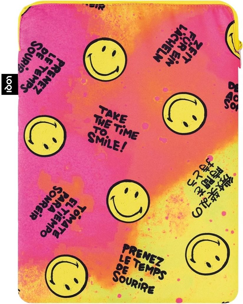 Smiley Time to Smile Laptopetui recycelt