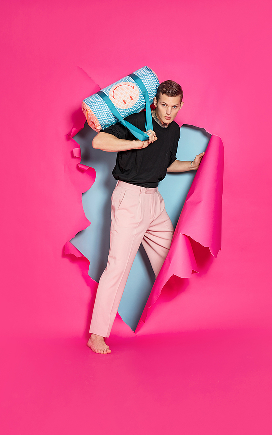 Smiley Torba Weekender, reciklirana, z geometrijskim vzorcem