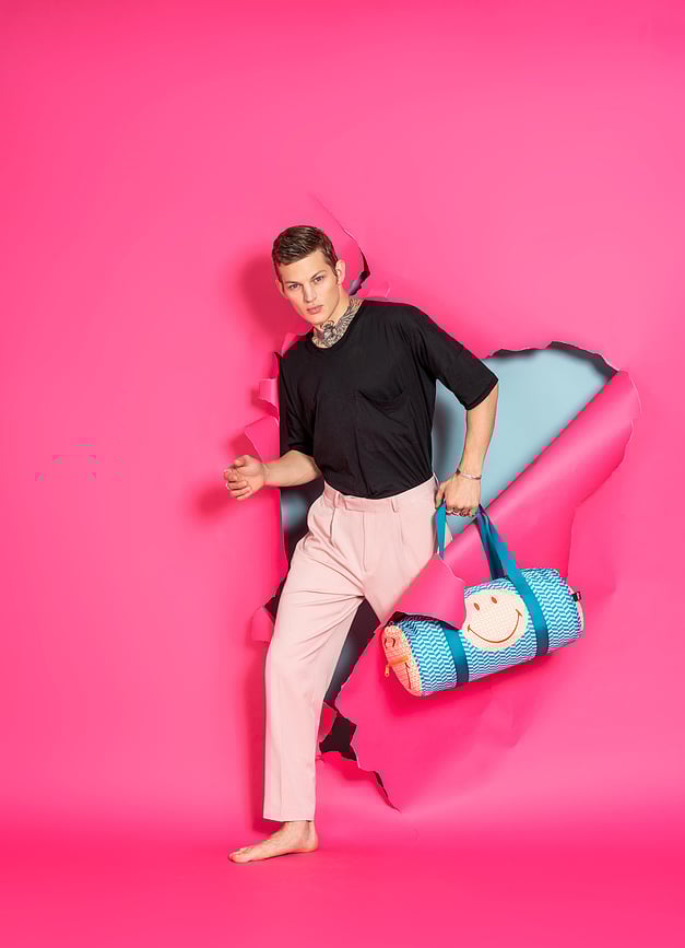 Smiley Weekender Torba geometrijski uzorak reciklirani materijal