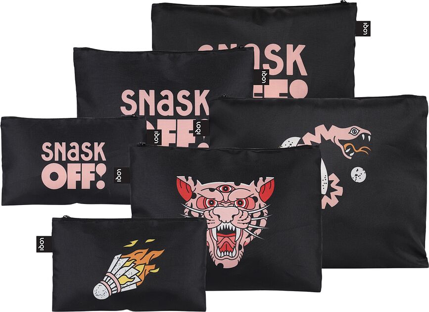 Snask Sachets en matière recyclée, Lot de 3